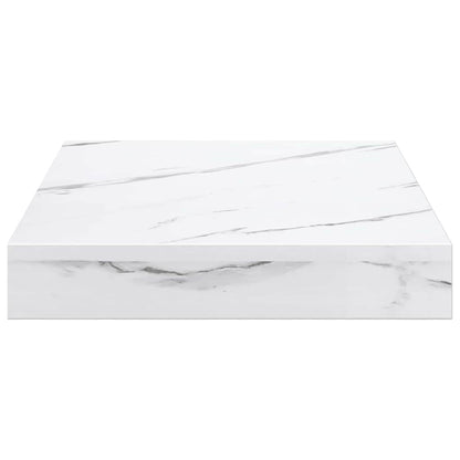 Wandregal 4 pcs Weiß Marmor 23 x 23,5 x 4 cm Holzwerkstoff