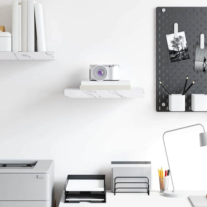 Wandregal Weiß Marmor 40 x 23,5 x 4 cm Holzwerkstoff