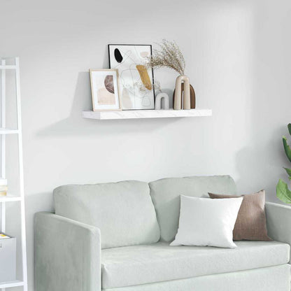 Wandregal Weiß Marmor 80 x 23,5 x 4 cm Holzwerkstoff