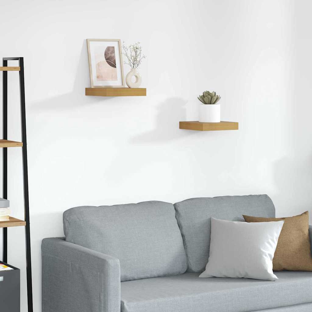 Wandregal 2 pcs Beige 23 x 23,5 x 4 cm Holzwerkstoff