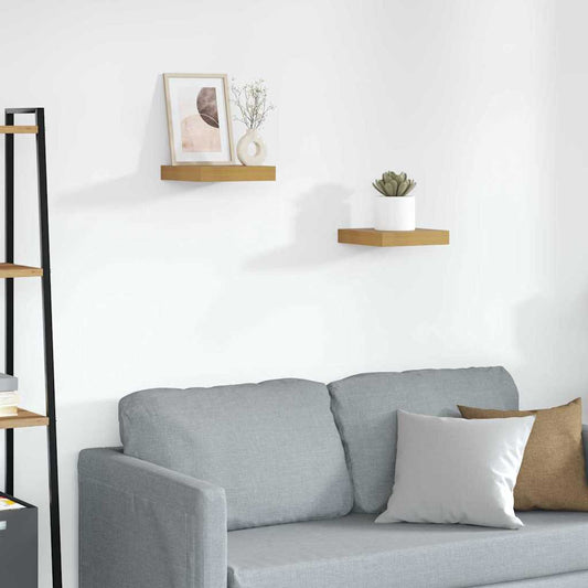 Wandregal 2 pcs Beige 23 x 23,5 x 4 cm Holzwerkstoff