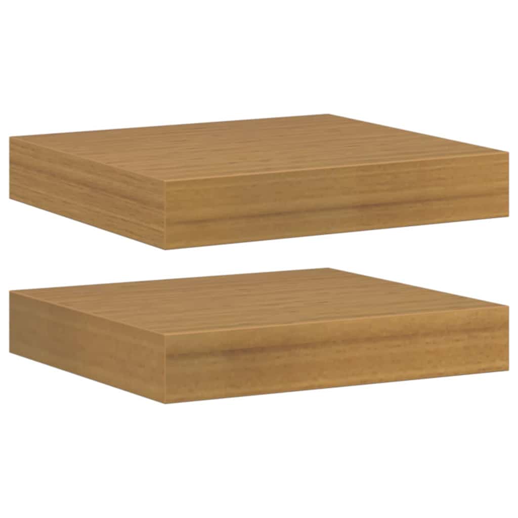 Wandregal 2 pcs Beige 23 x 23,5 x 4 cm Holzwerkstoff