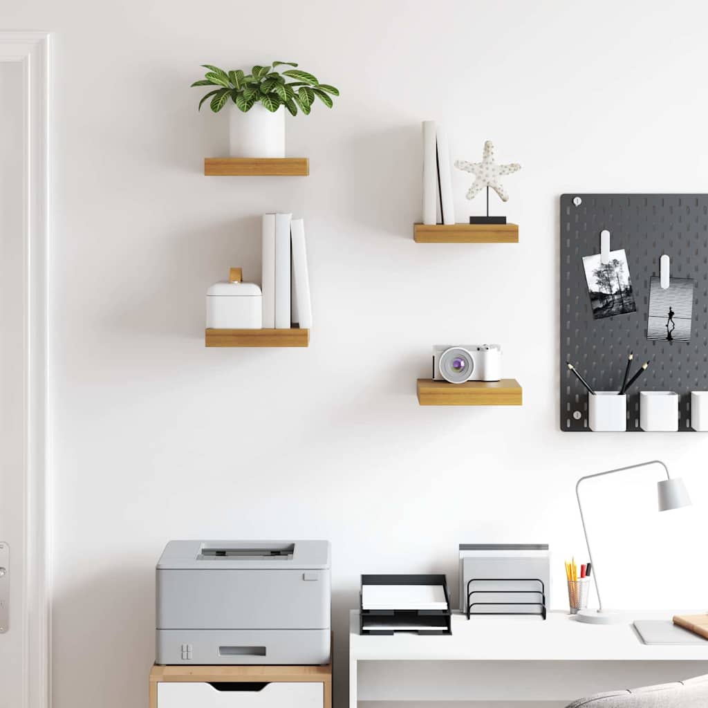 Wandregal 4 pcs Beige 23 x 23,5 x 4 cm Holzwerkstoff