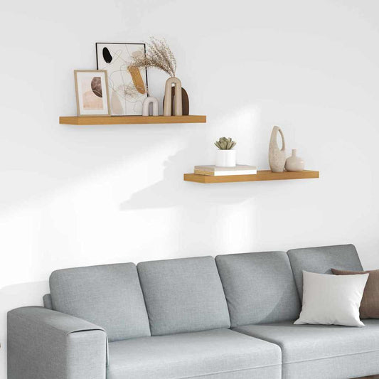 Wandregal 2 pcs Beige 80 x 23,5 x 4 cm Holzwerkstoff