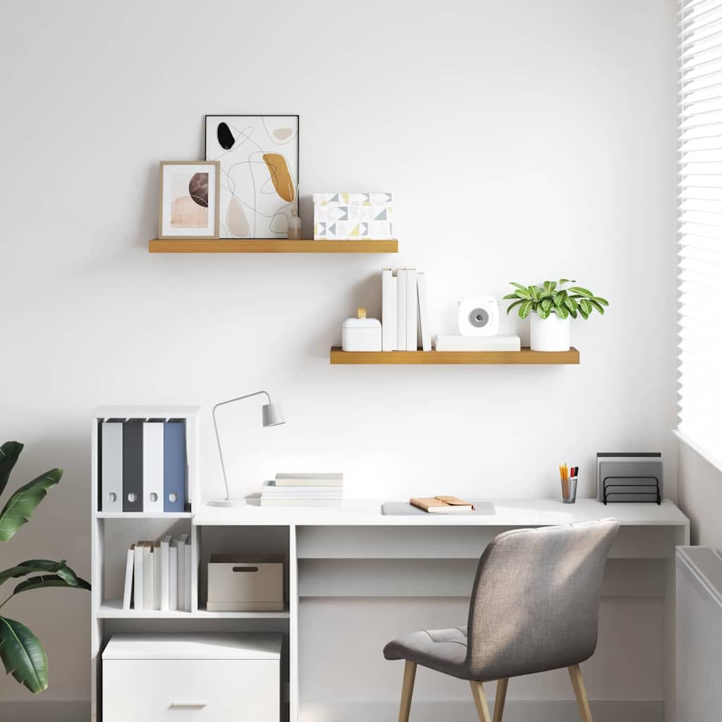 Wandregal 2 pcs Beige 80 x 23,5 x 4 cm Holzwerkstoff