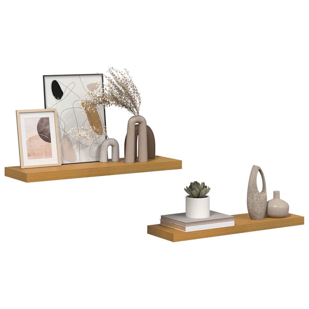 Wandregal 2 pcs Beige 80 x 23,5 x 4 cm Holzwerkstoff