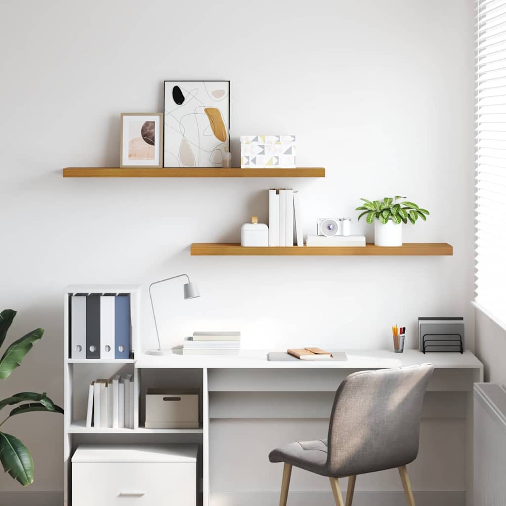 Wandregal 2 pcs Beige 120 x 23,5 x 4 cm Holzwerkstoff