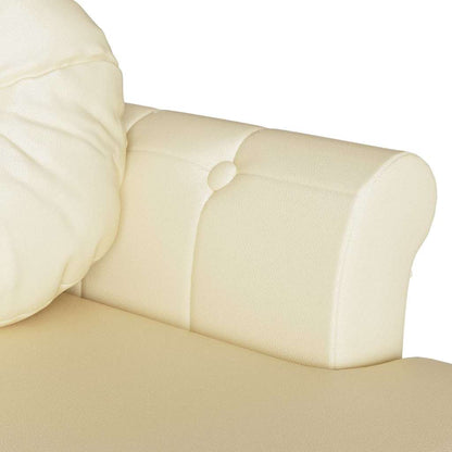 Chesterfield Bank Creme 120.5 x 65 x 75 cm Kunstleder