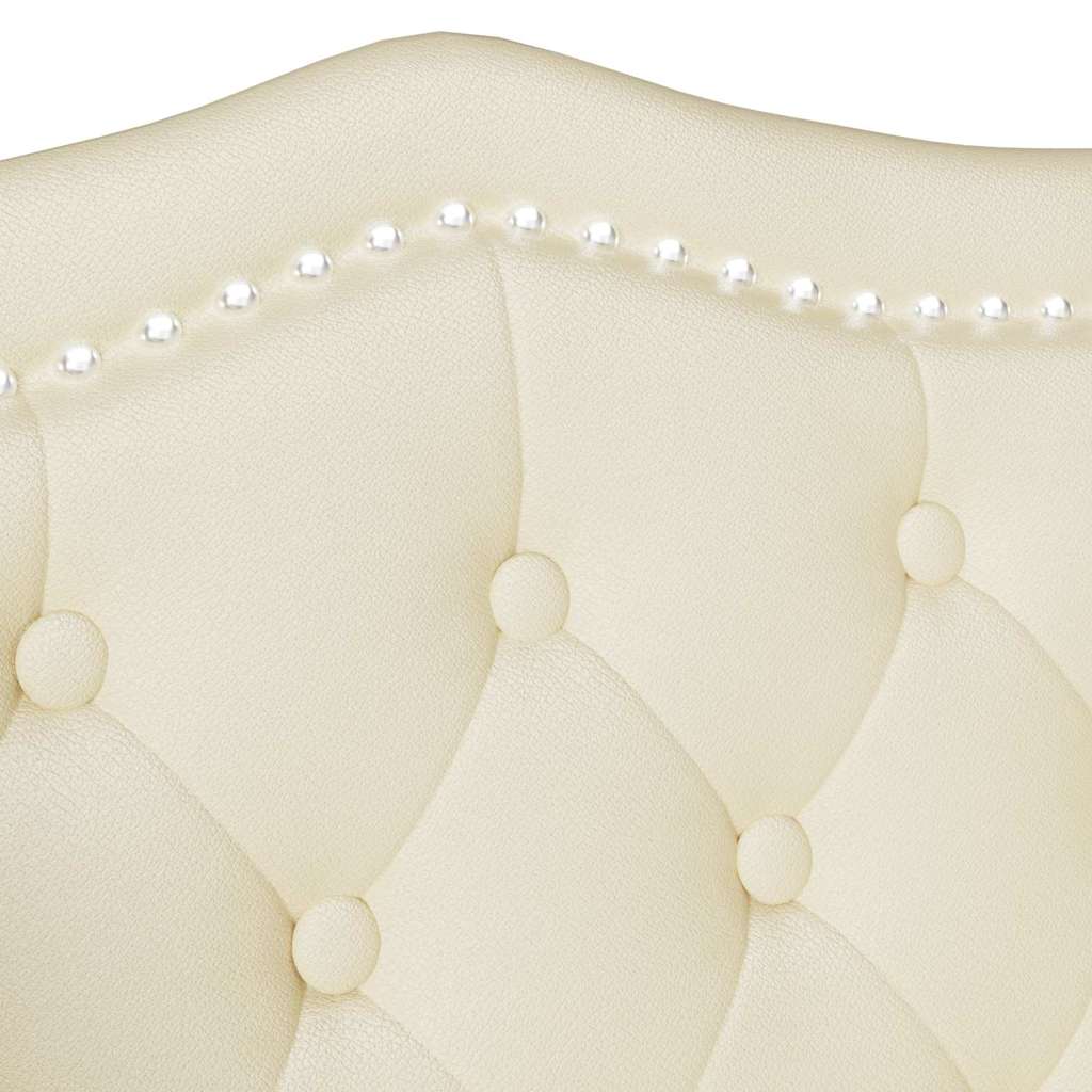 Chesterfield Bank Creme 120.5 x 65 x 75 cm Kunstleder