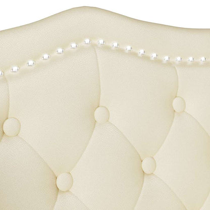 Chesterfield Bank Creme 120.5 x 65 x 75 cm Kunstleder