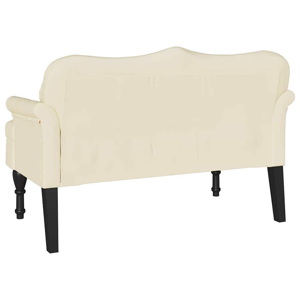 Chesterfield Bank Creme 120.5 x 65 x 75 cm Kunstleder