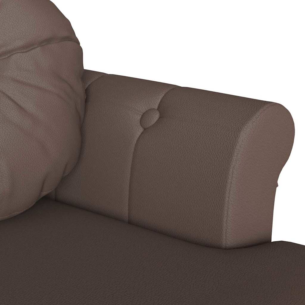 Chesterfield Bank Braun 120,5 x 65 x 75 cm Kunstleder