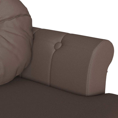 Chesterfield Bank Braun 120,5 x 65 x 75 cm Kunstleder