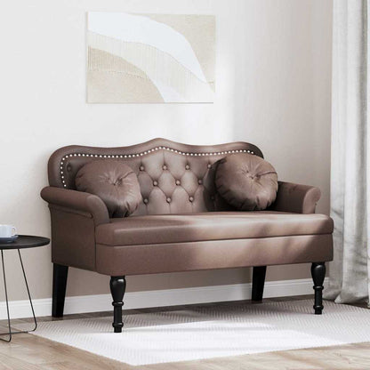 Chesterfield Bank Braun 120,5 x 65 x 75 cm Kunstleder