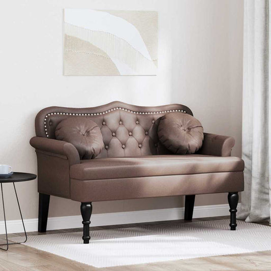 Chesterfield Bank Braun 120,5 x 65 x 75 cm Kunstleder