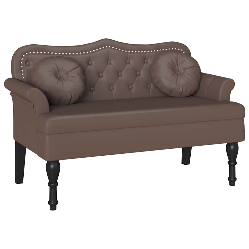 Chesterfield Bank Braun 120,5 x 65 x 75 cm Kunstleder
