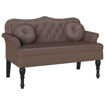 Chesterfield Bank Braun 120,5 x 65 x 75 cm Kunstleder