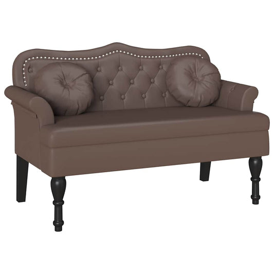 Chesterfield Bank Braun 120,5 x 65 x 75 cm Kunstleder
