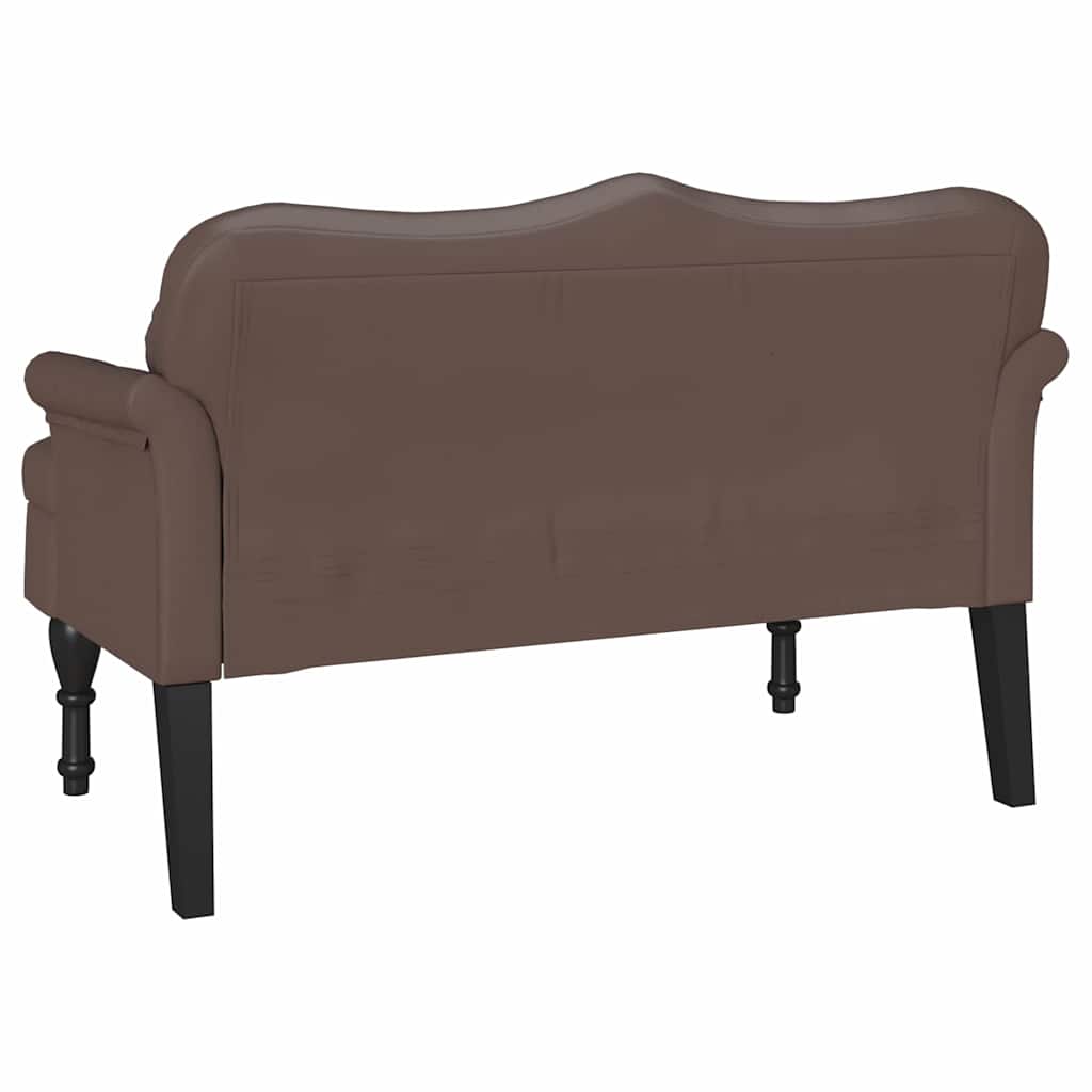 Chesterfield Bank Braun 120,5 x 65 x 75 cm Kunstleder