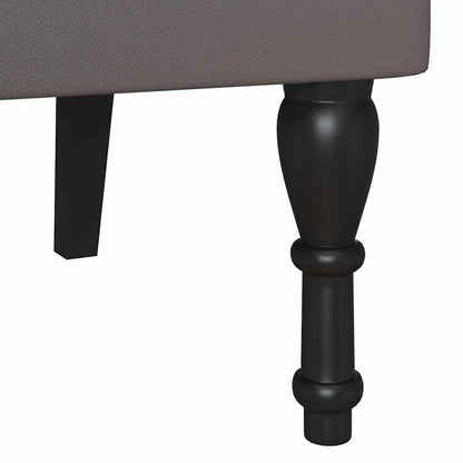 Chesterfield Bank mit Kissen Grau 120,5 x 65 x 75 cm Kunstleder