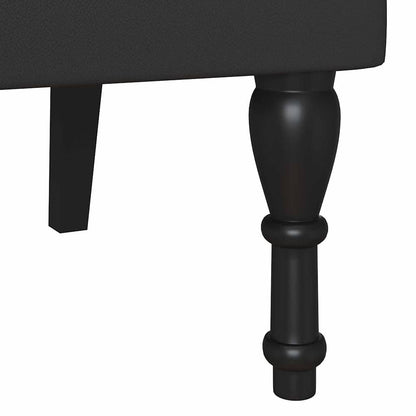 Chesterfield Bank Schwarz 120,5 x 65 x 75 cm Kunstleder