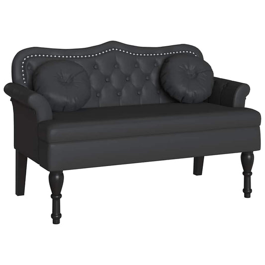 Chesterfield Bank Schwarz 120,5 x 65 x 75 cm Kunstleder