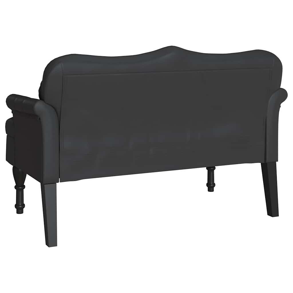 Chesterfield Bank Schwarz 120,5 x 65 x 75 cm Kunstleder