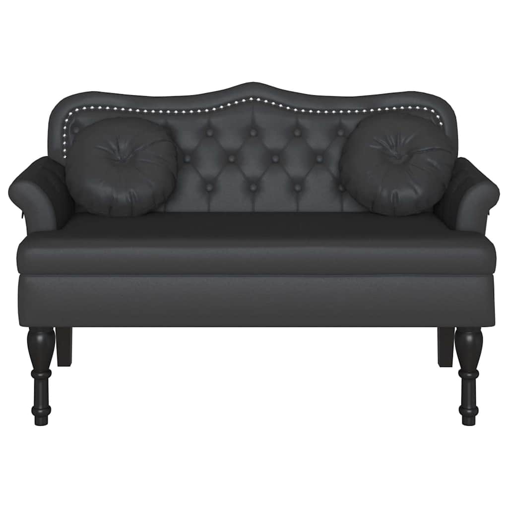 Chesterfield Bank Schwarz 120,5 x 65 x 75 cm Kunstleder