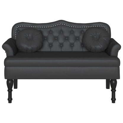 Chesterfield Bank Schwarz 120,5 x 65 x 75 cm Kunstleder