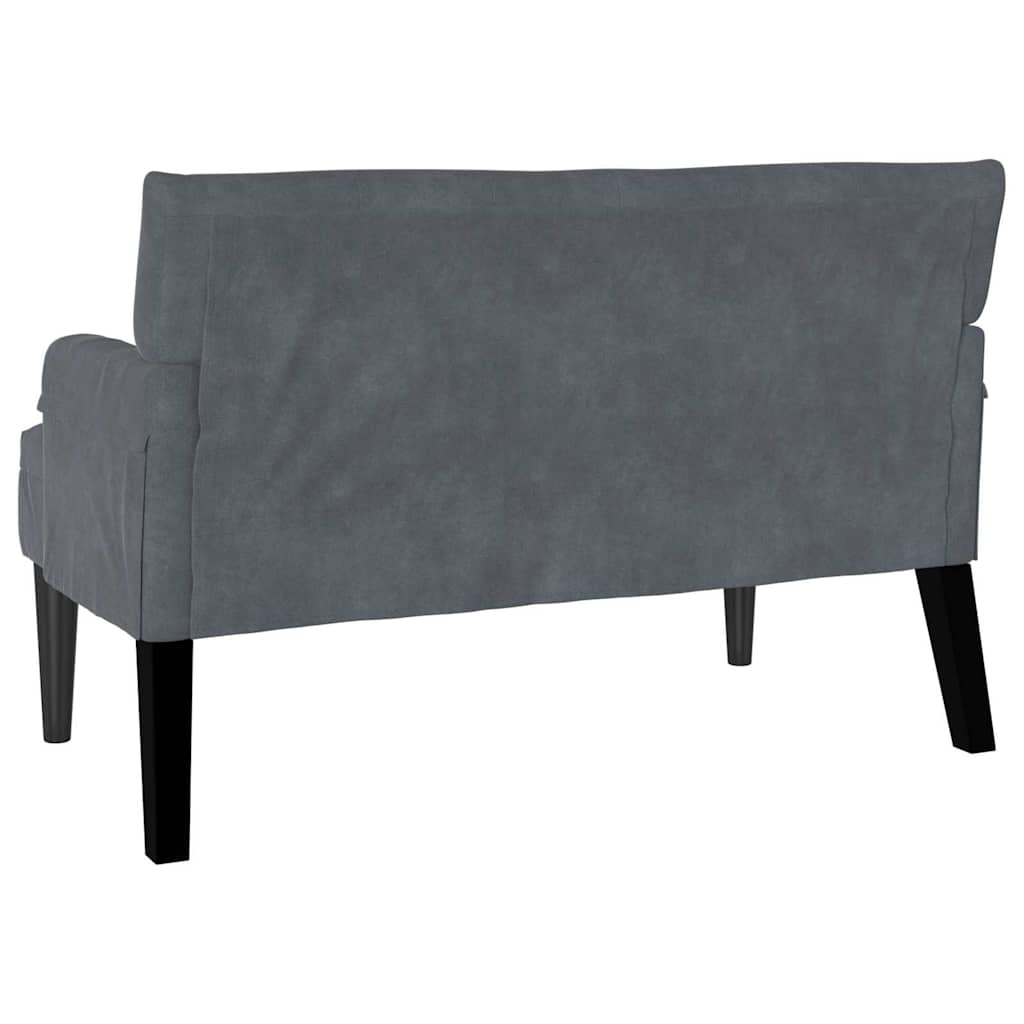 Chesterfield Bench Dunkelgrau 112 x 65,5 x 75 cm Samt