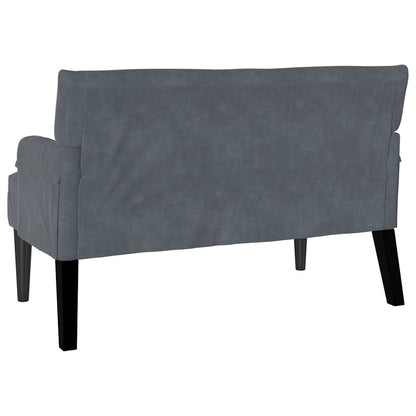 Chesterfield Bench Dunkelgrau 112 x 65,5 x 75 cm Samt