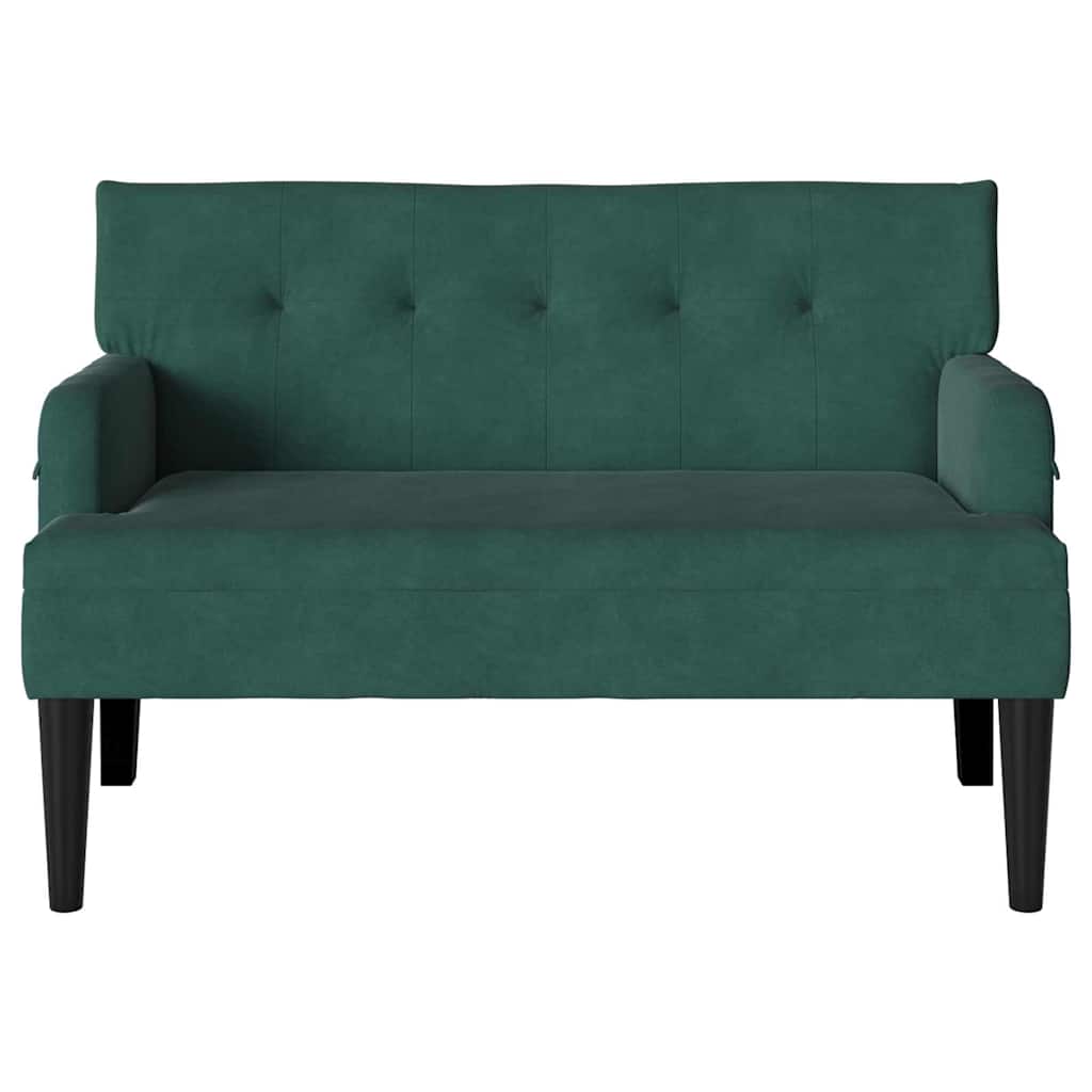 Chesterfield Bench Dunkelgrün 112 x 65,5 x 75 cm Samt