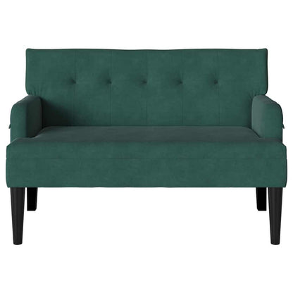 Chesterfield Bench Dunkelgrün 112 x 65,5 x 75 cm Samt