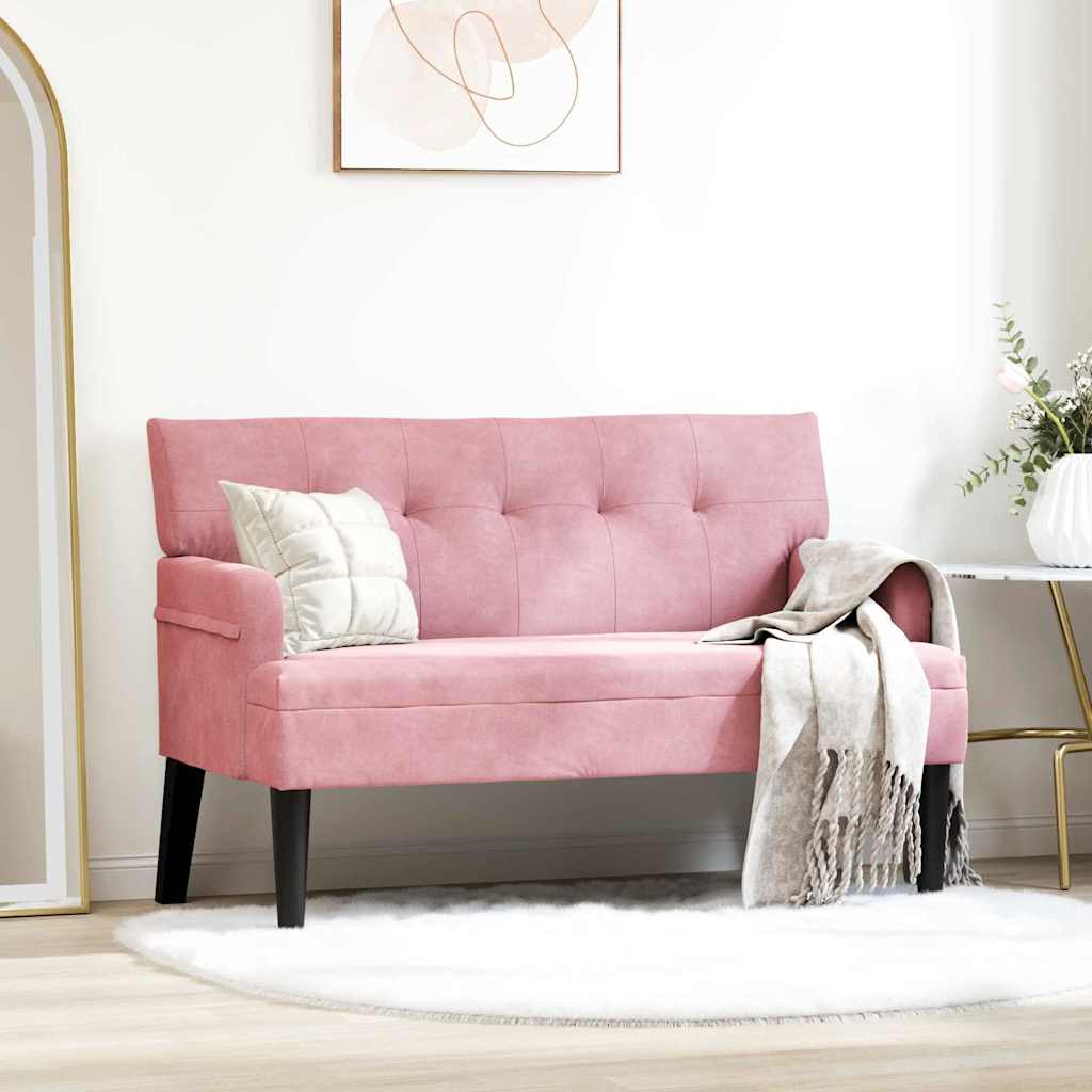 Chesterfield Bench Rosa 112 x 65,5 x 75 cm Samt