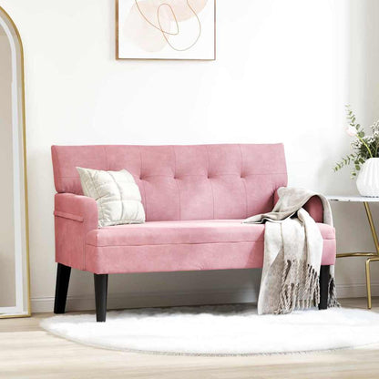 Chesterfield Bench Rosa 112 x 65,5 x 75 cm Samt