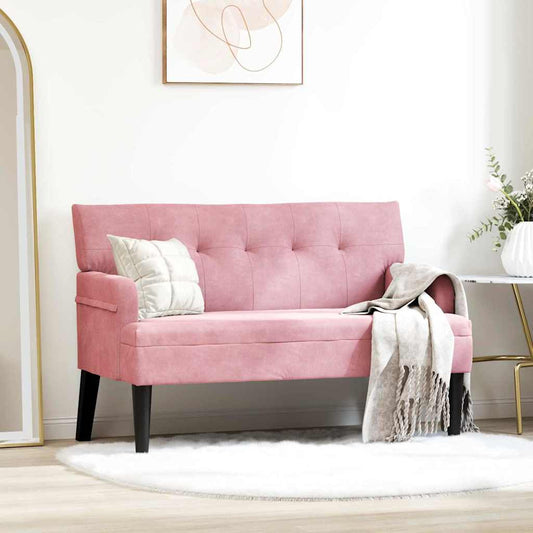 Chesterfield Bench Rosa 112 x 65,5 x 75 cm Samt
