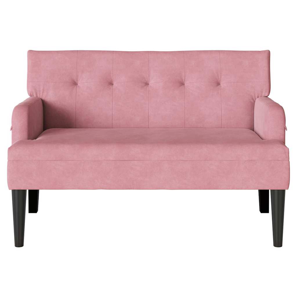 Chesterfield Bench Rosa 112 x 65,5 x 75 cm Samt