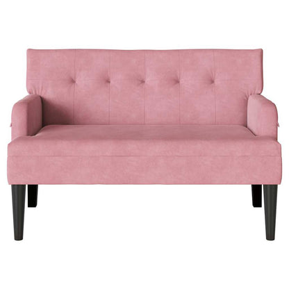 Chesterfield Bench Rosa 112 x 65,5 x 75 cm Samt