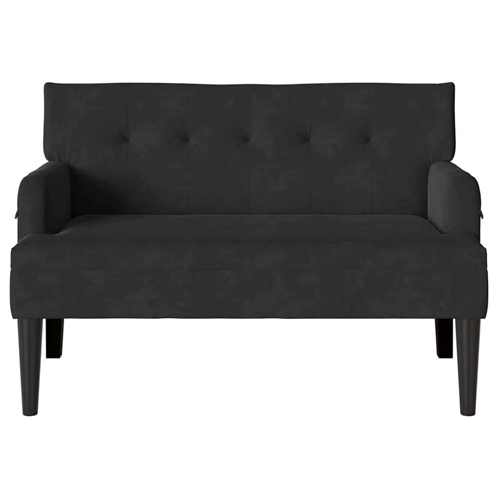 Chesterfield Bench Schwarz 112 x 65,5 x 75 cm Samt