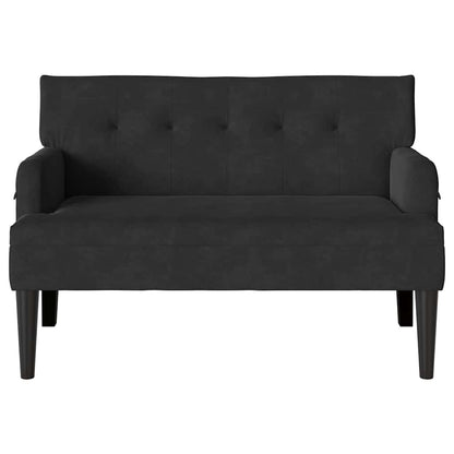 Chesterfield Bench Schwarz 112 x 65,5 x 75 cm Samt