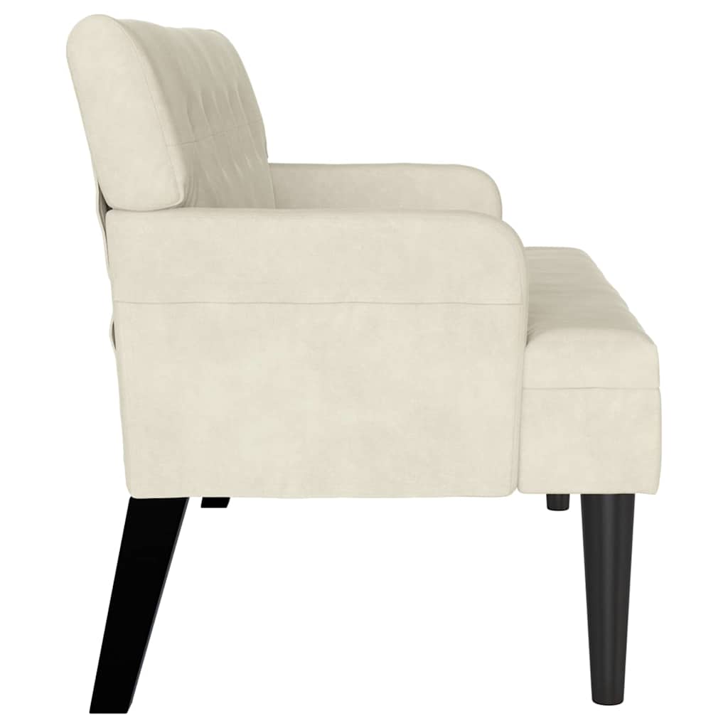 Chesterfield Bench Creme 112 x 65,5 x 75 cm Samt