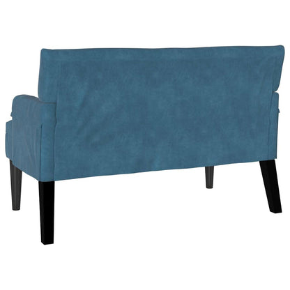 Chesterfield Bench Blau 112 x 65,5 x 75 cm Samt