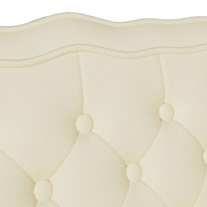 Bank Creme 119,5 x 64,5 x 75 cm Kunstleder