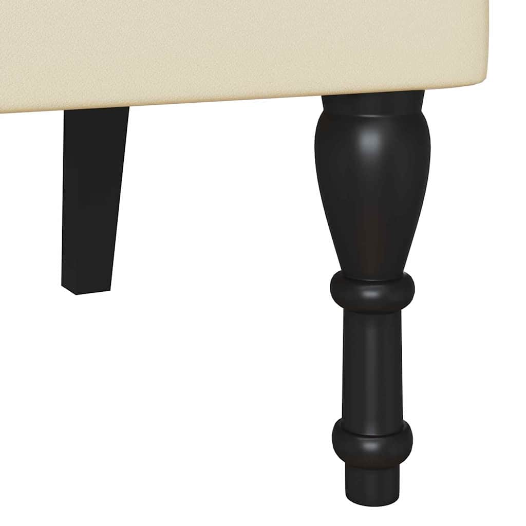 Bank Creme 119,5 x 64,5 x 75 cm Kunstleder