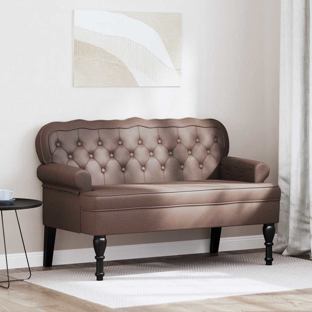 Bank Braun 119,5 x 64,5 x 75 cm Kunstleder