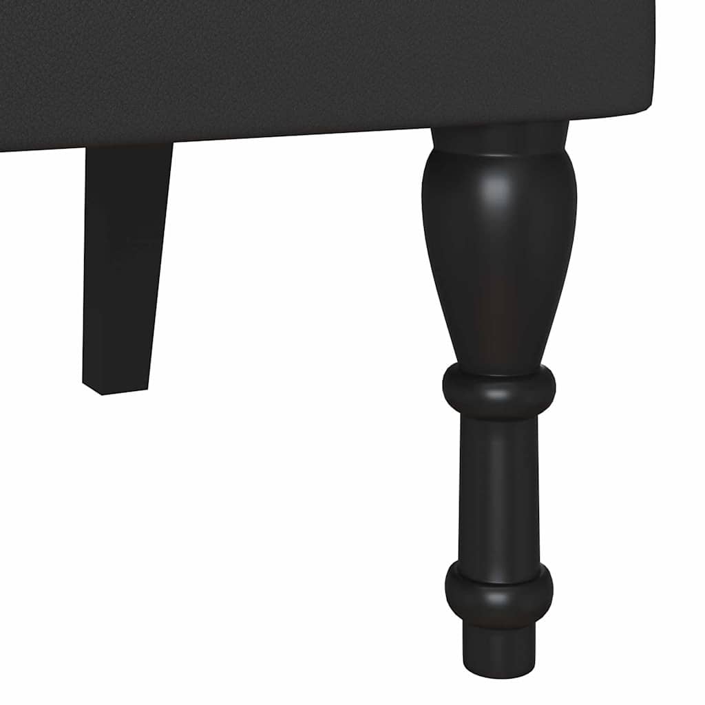 Bank Schwarz 119,5 x 64,5 x 75 cm Kunstleder