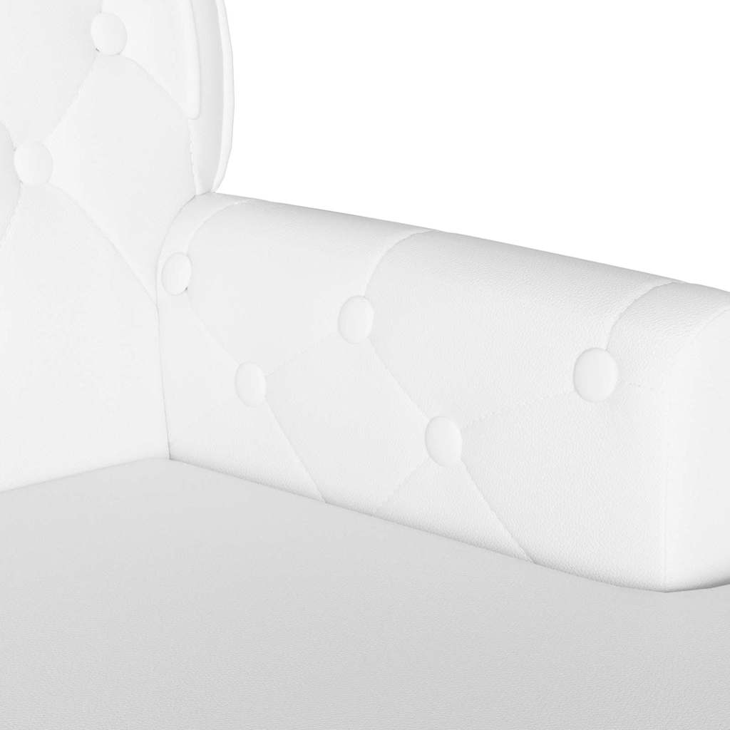Bank Weiß 119,5 x 64,5 x 75 cm Kunstleder