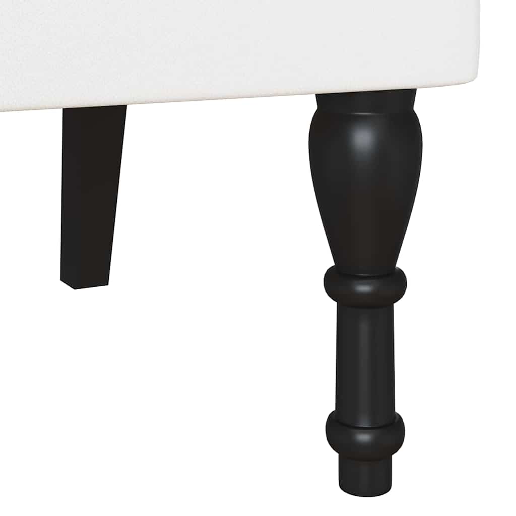 Bank Weiß 119,5 x 64,5 x 75 cm Kunstleder