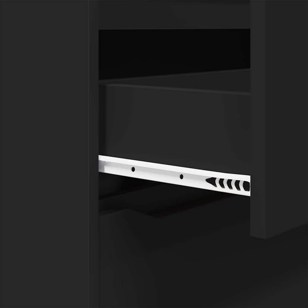 Stauraumschränke 2 pcs Schwarz 80 x 48 x 105 cm Holzwerkstoff