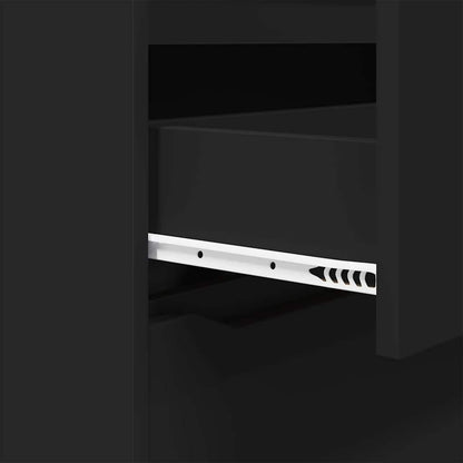 Stauraumschränke 2 pcs Schwarz 80 x 48 x 105 cm Holzwerkstoff